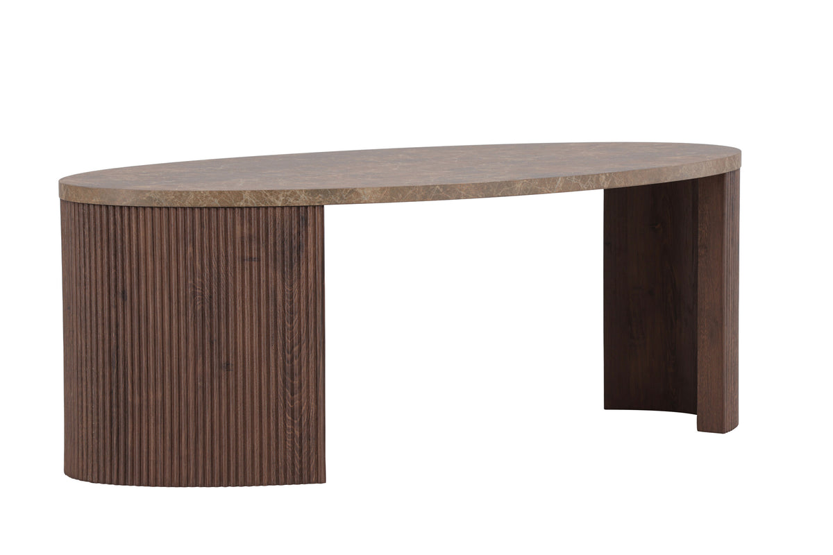 Bristol soffbord 120x60x45 cm mockabrun med stenimitation