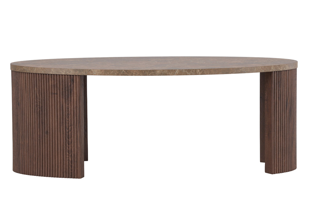 Bristol soffbord 120x60x45 cm mockabrun med stenimitation