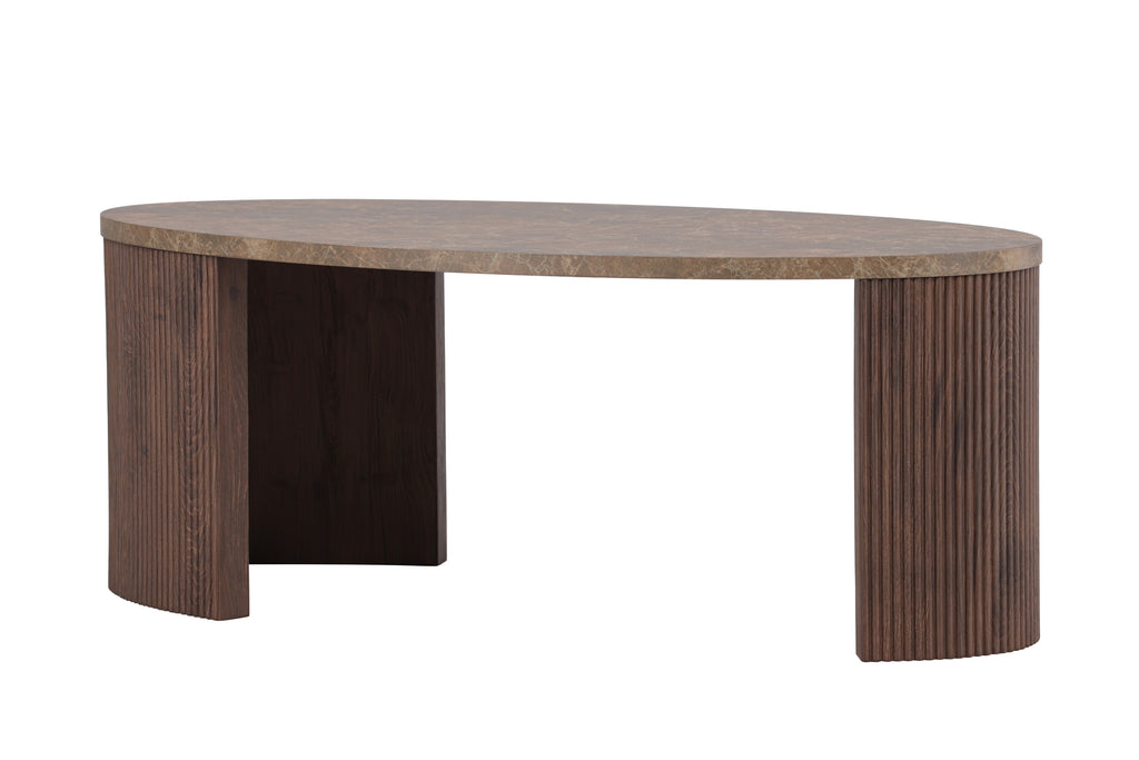Bristol soffbord 120x60x45 cm mockabrun med stenimitation