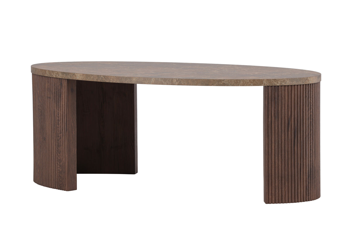 Bristol soffbord 120x60x45 cm mockabrun med stenimitation