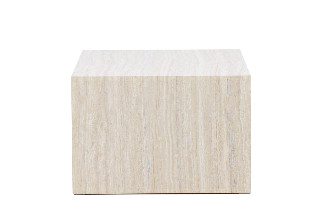 York soffbord 40x60x80 cm beige MDF med travertinimitation