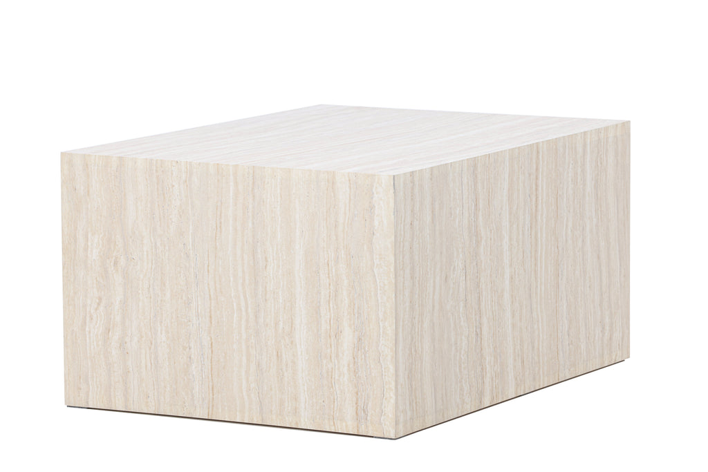York soffbord 40x60x80 cm beige MDF med travertinimitation