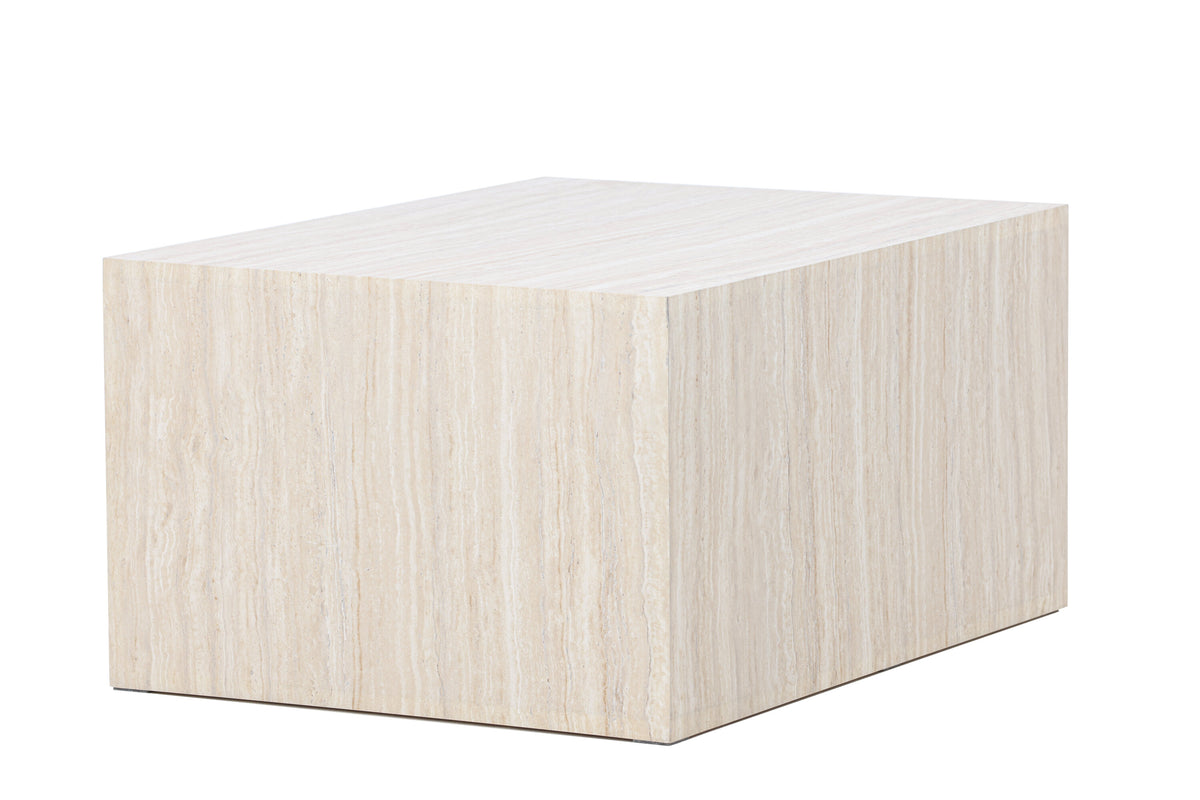 York soffbord 40x60x80 cm beige MDF med travertinimitation