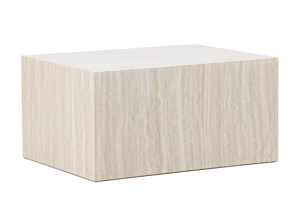 York soffbord 40x60x80 cm beige MDF med travertinimitation