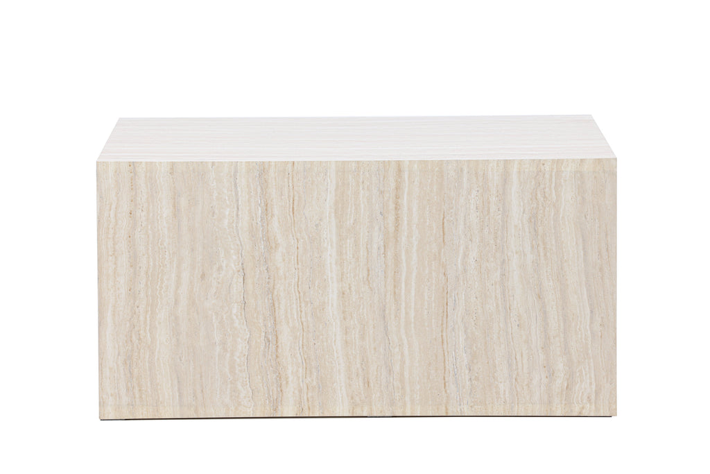 York soffbord 40x60x80 cm beige MDF med travertinimitation