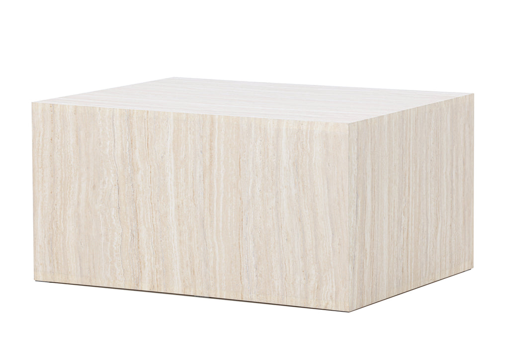 York soffbord 40x60x80 cm beige MDF med travertinimitation