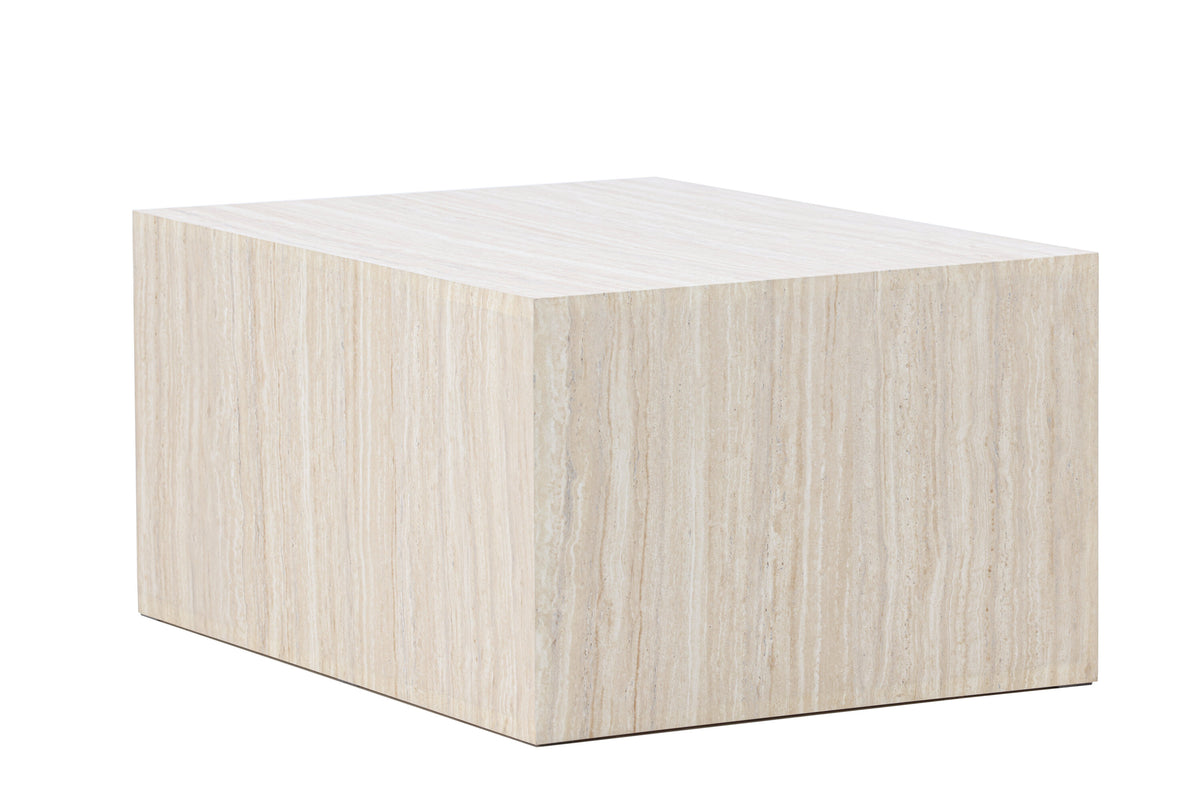 York soffbord 40x60x80 cm beige MDF med travertinimitation