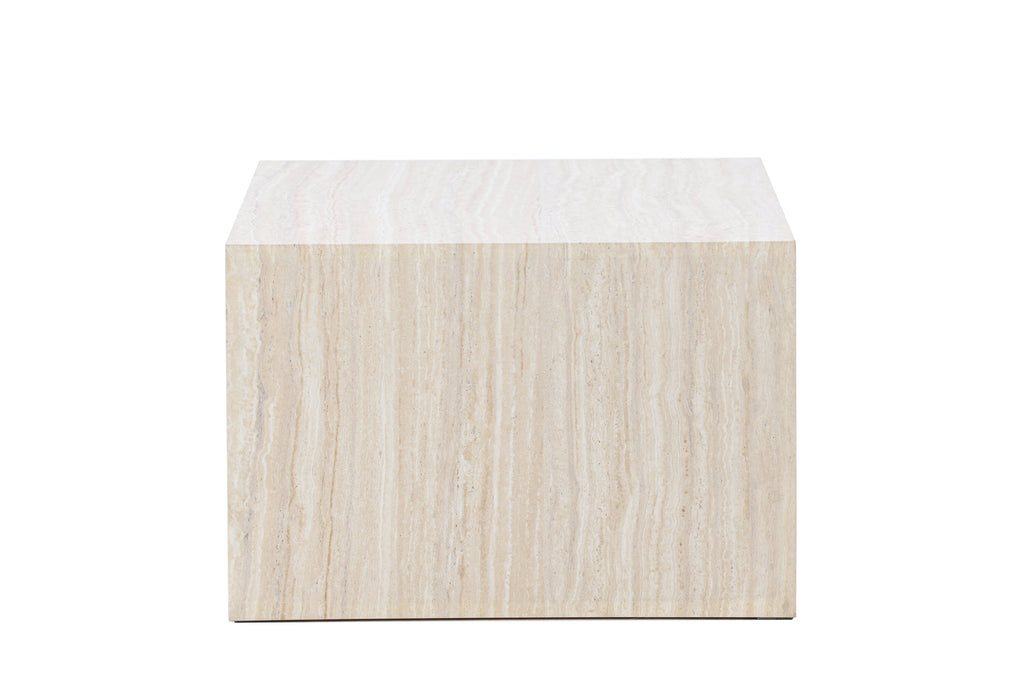 York soffbord 40x60x80 cm beige MDF med travertinimitation