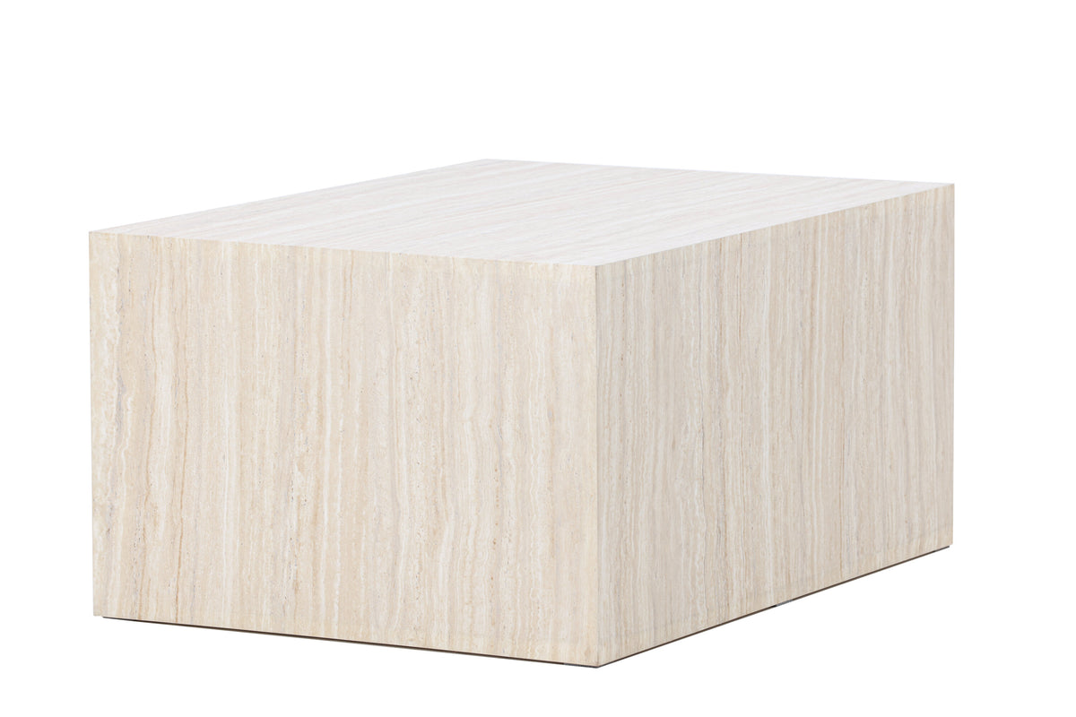 York soffbord 40x60x80 cm beige MDF med travertinimitation