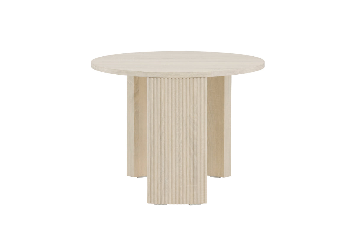 Bristol soffbord Ø60x45 cm vitlaserad MDF