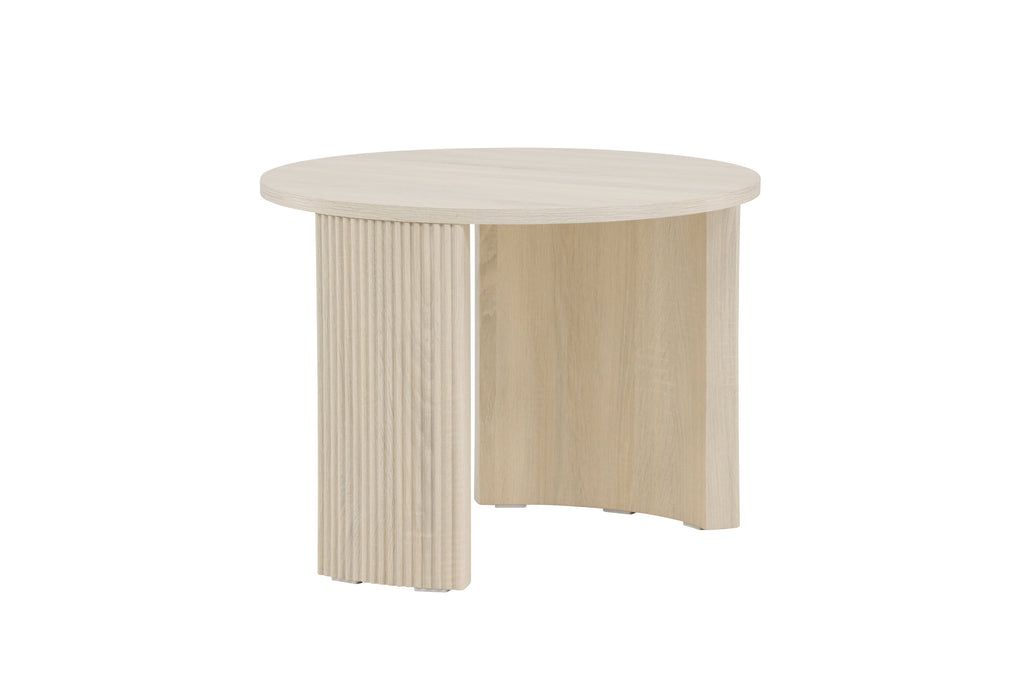 Bristol soffbord Ø60x45 cm vitlaserad MDF