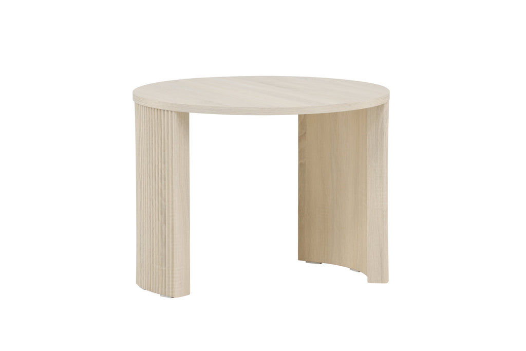 Bristol soffbord Ø60x45 cm vitlaserad MDF