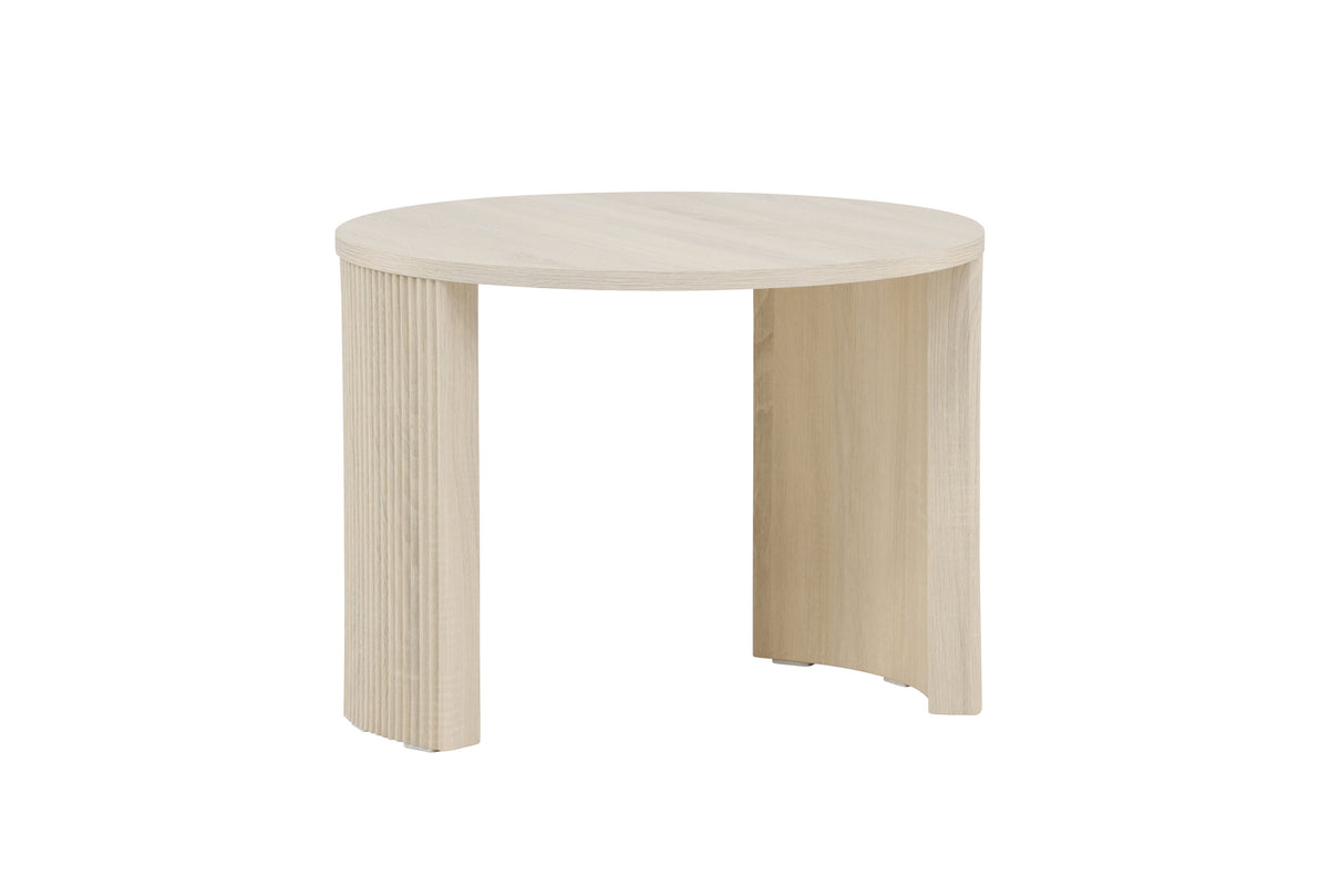 Bristol soffbord Ø60x45 cm vitlaserad MDF