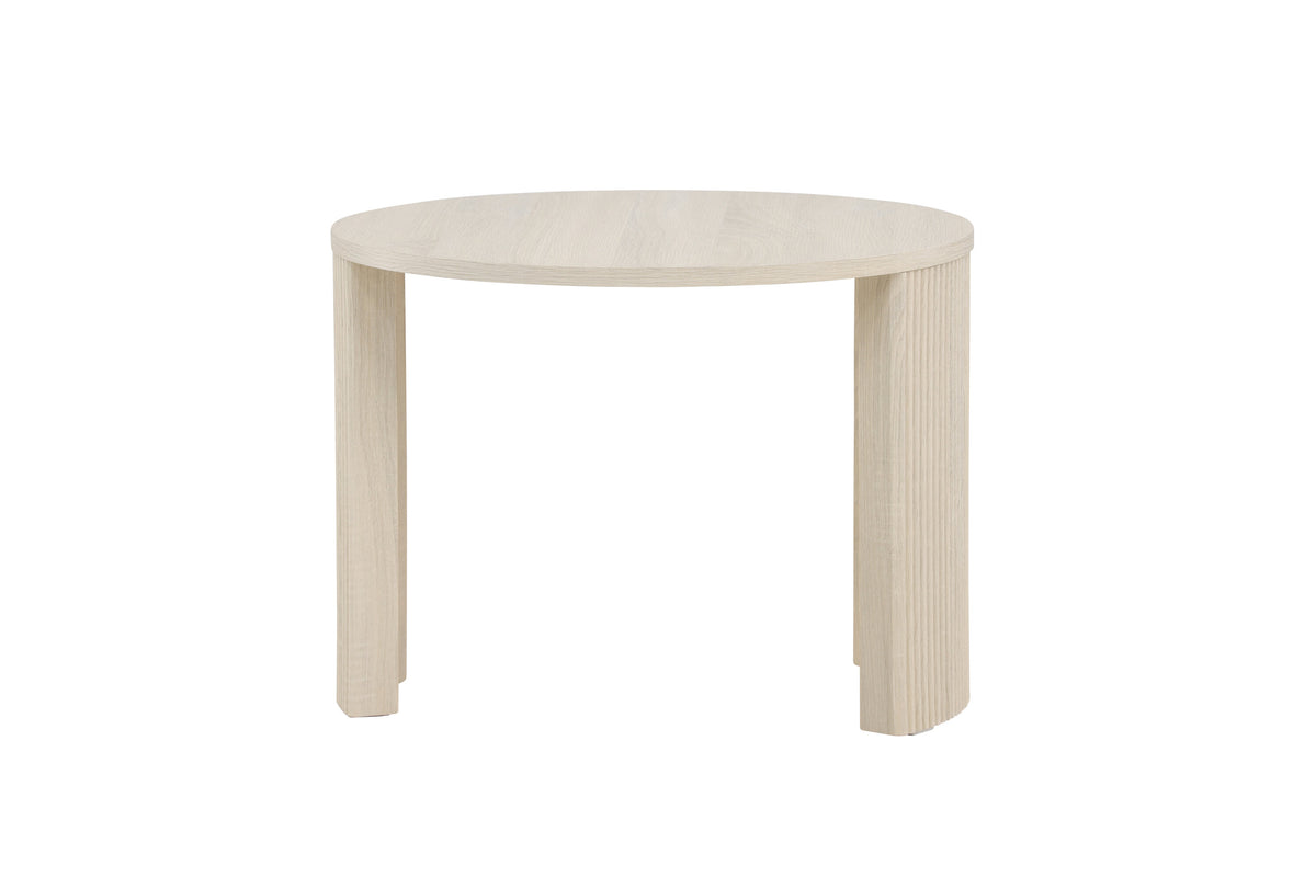 Bristol soffbord Ø60x45 cm vitlaserad MDF
