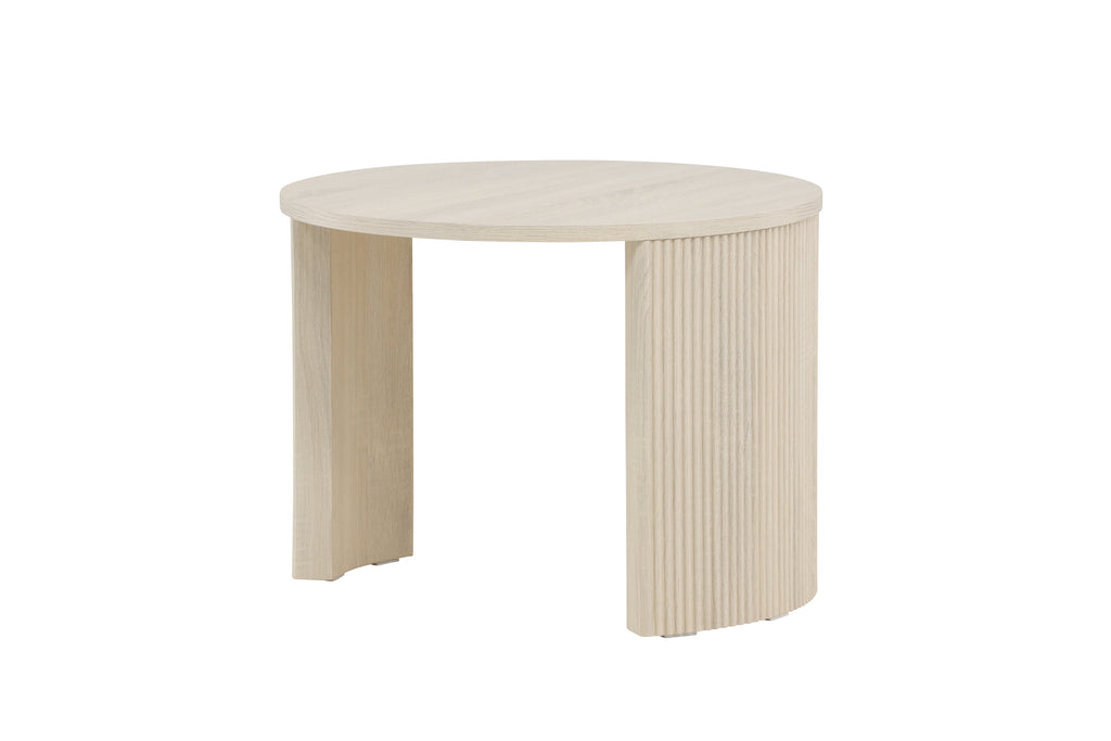 Bristol soffbord Ø60x45 cm vitlaserad MDF