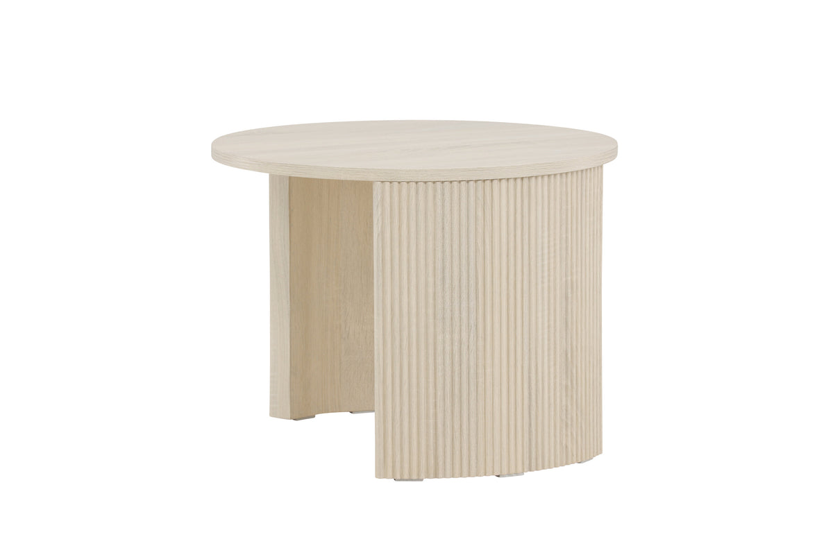 Bristol soffbord Ø60x45 cm vitlaserad MDF