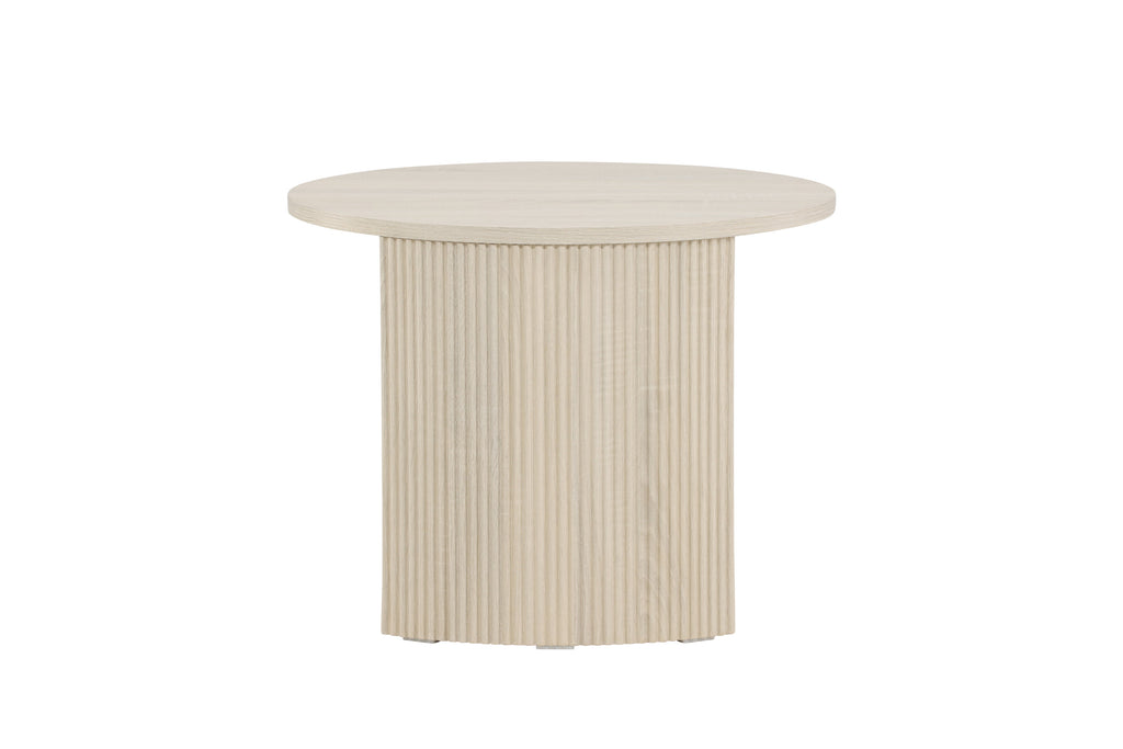 Bristol soffbord Ø60x45 cm vitlaserad MDF