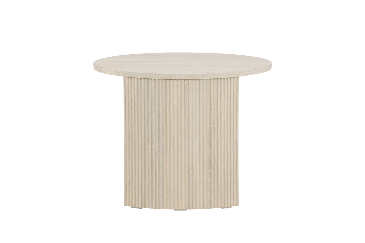 Bristol soffbord Ø60x45 cm vitlaserad MDF