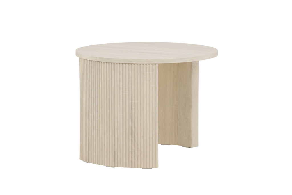 Bristol soffbord Ø60x45 cm vitlaserad MDF