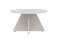 Bootcut soffbord 45x80x80 cm beige med marmorimitation