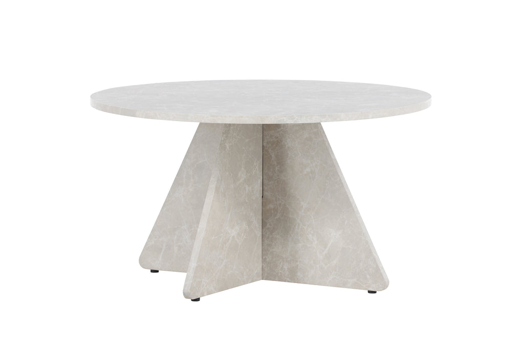Bootcut soffbord 45x80x80 cm beige med marmorimitation