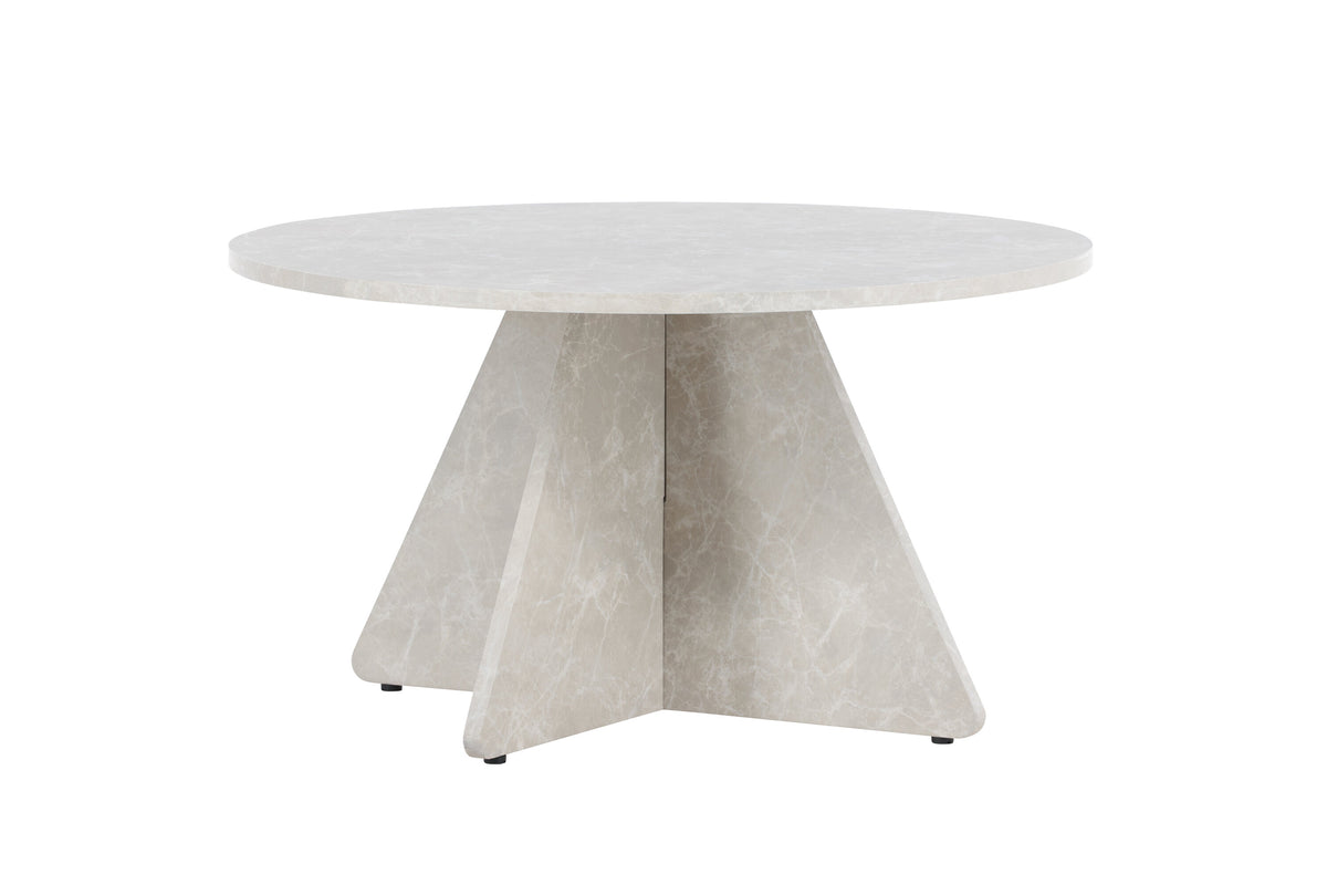 Bootcut soffbord 45x80x80 cm beige med marmorimitation