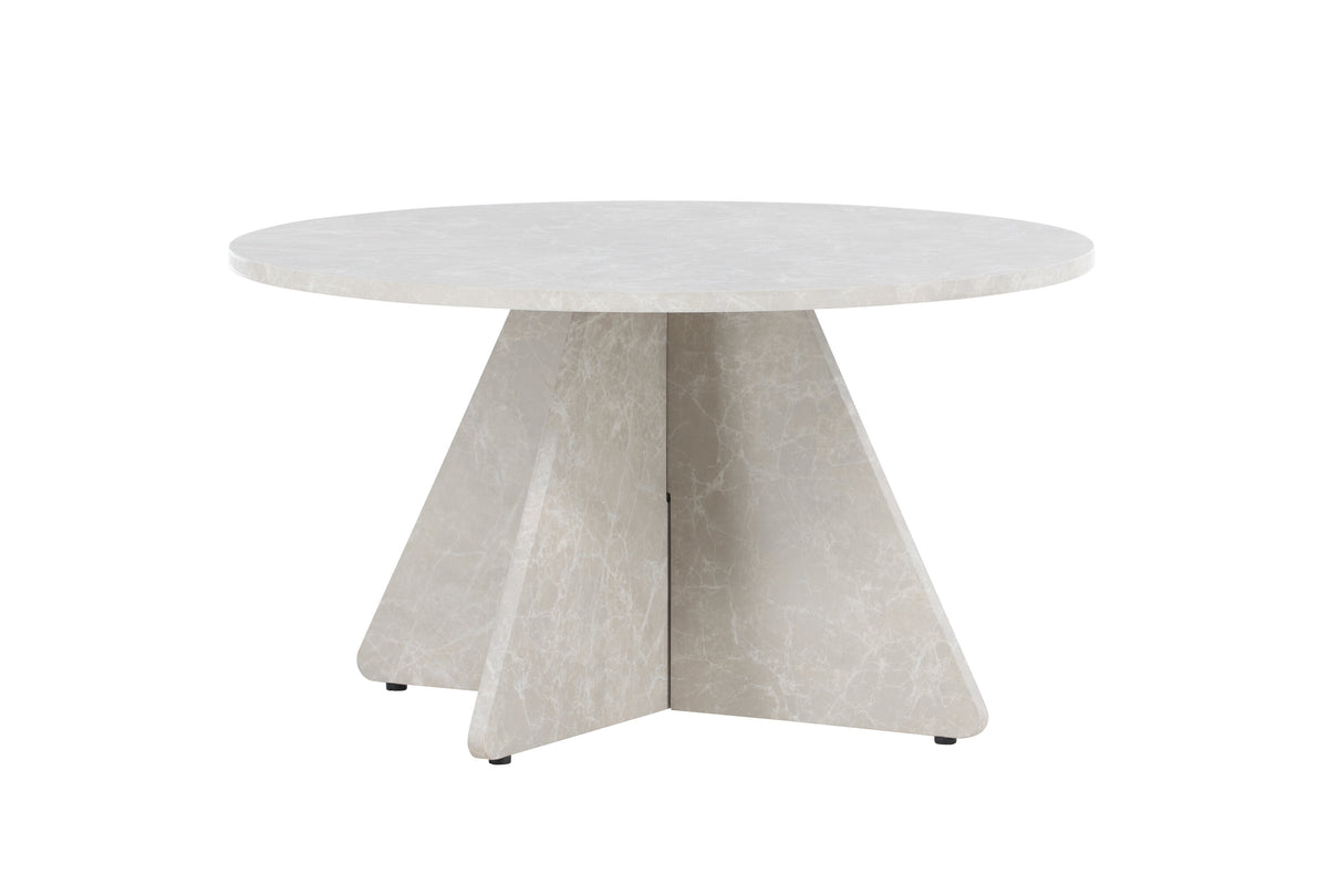 Bootcut soffbord 45x80x80 cm beige med marmorimitation