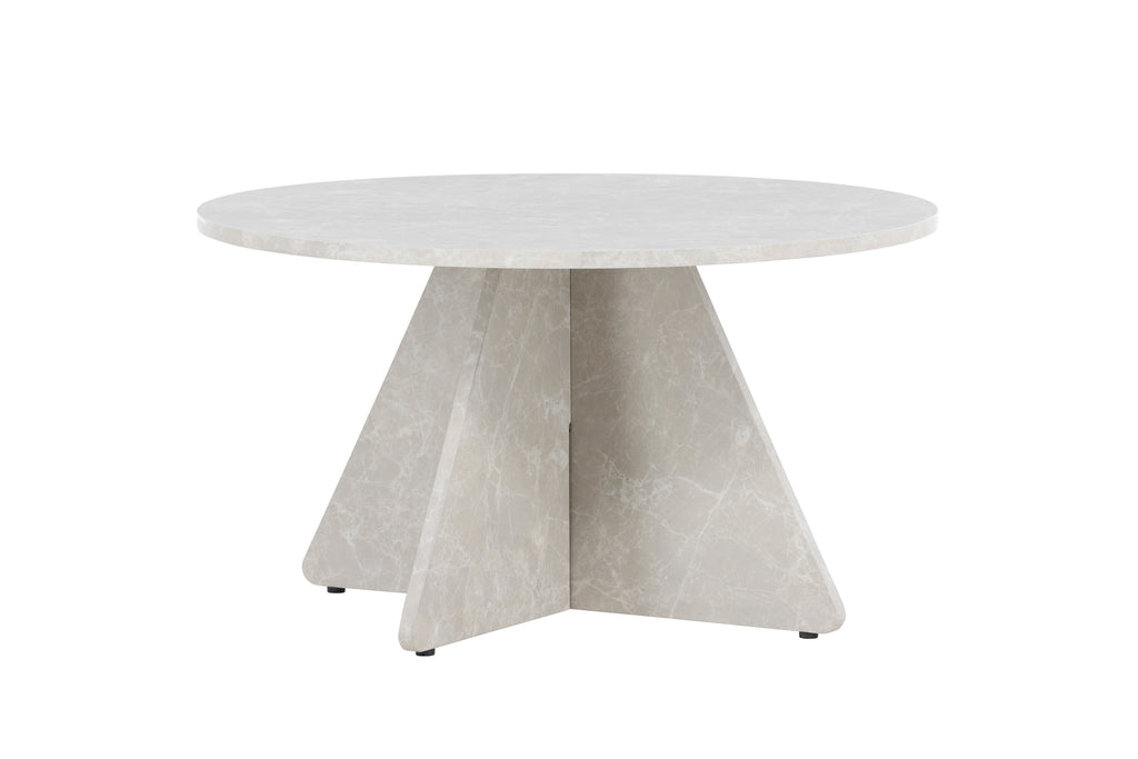 Bootcut soffbord 45x80x80 cm beige med marmorimitation