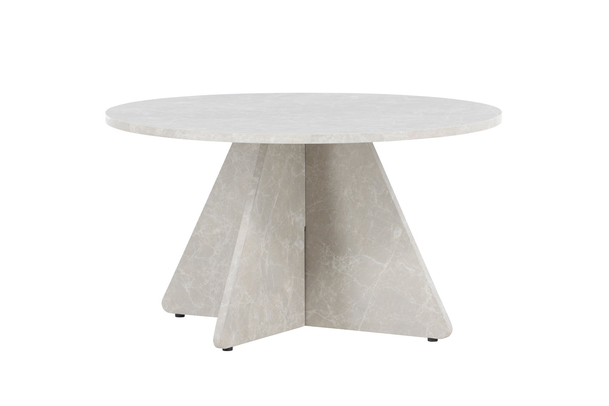 Bootcut soffbord 45x80x80 cm beige med marmorimitation
