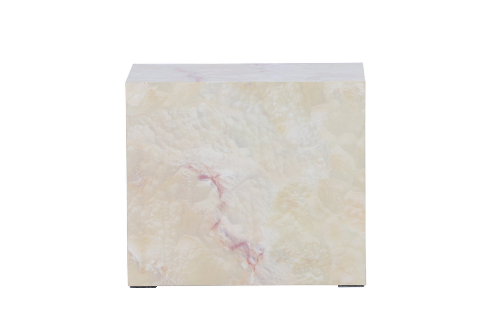 York sidobord 30x35x25 cm beige med stenutseende