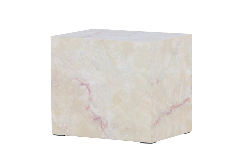 York sidobord 30x35x25 cm beige med stenutseende