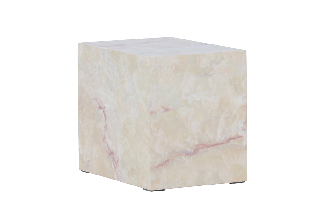 York sidobord 30x35x25 cm beige med stenutseende