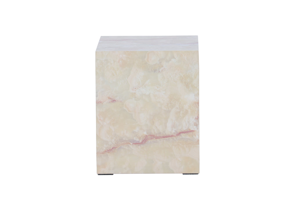 York sidobord 30x35x25 cm beige med stenutseende