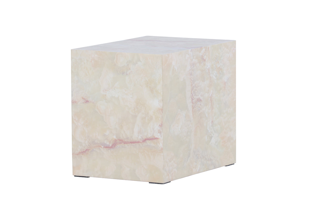 York sidobord 30x35x25 cm beige med stenutseende