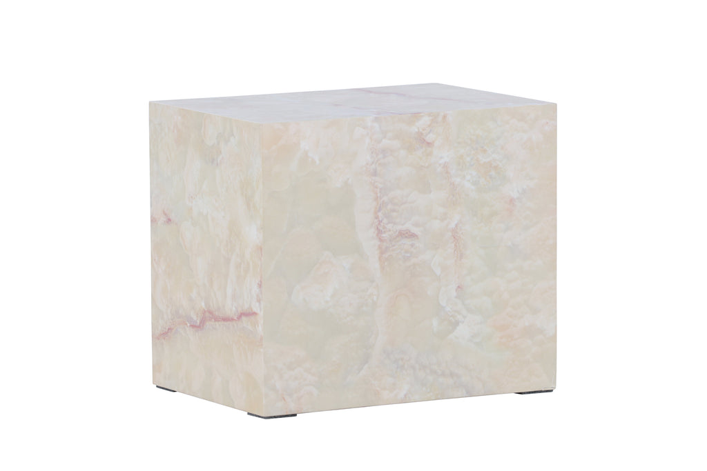 York sidobord 30x35x25 cm beige med stenutseende