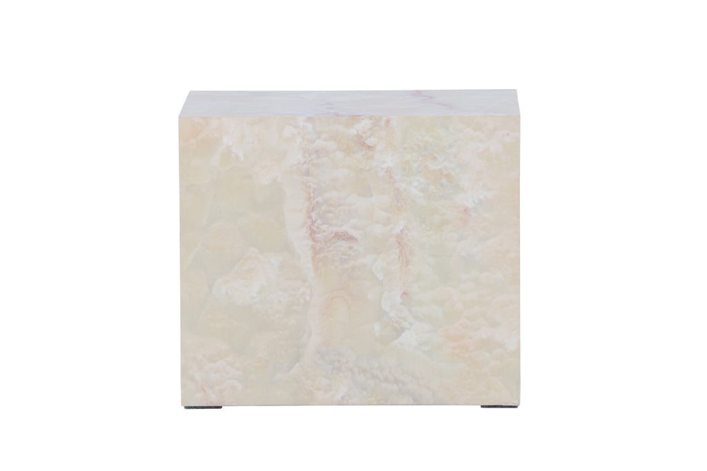 York sidobord 30x35x25 cm beige med stenutseende