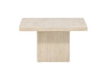 Qvart soffbord 80x80x46 cm beige med travertinimitation