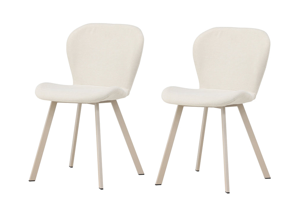 Lilja matstol 2-pack beige med beige tyg