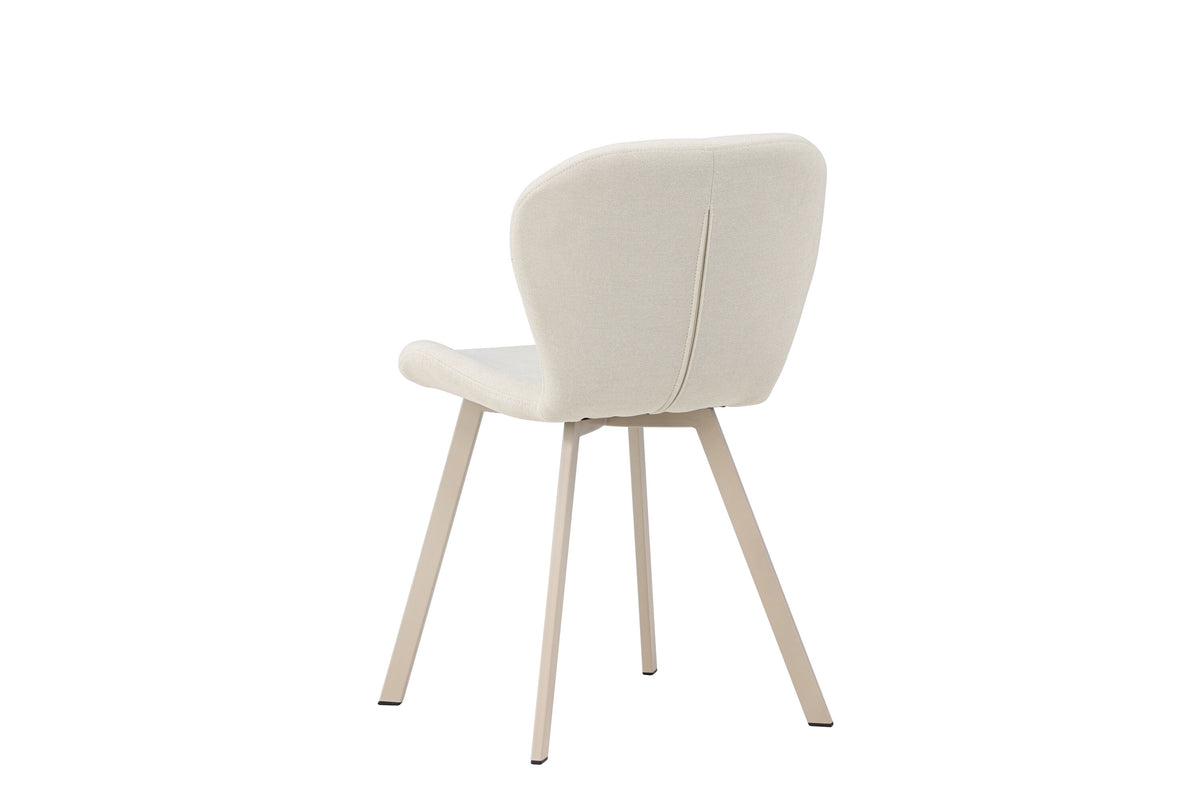 Lilja matstol 2-pack beige med beige tyg