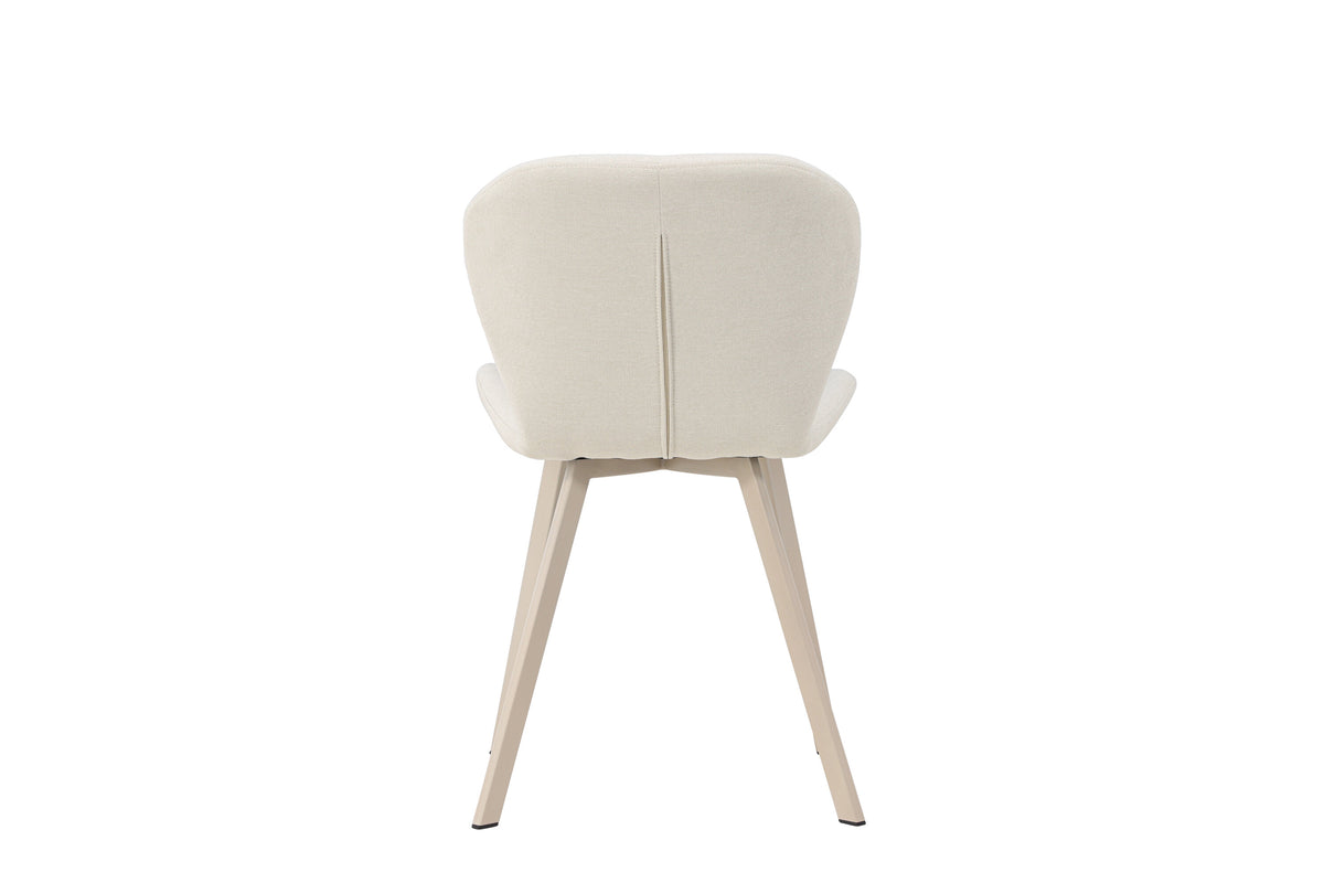 Lilja matstol 2-pack beige med beige tyg