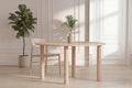 Hilo ovalt matbord 130x110 cm naturfärgad MDF med papperslaminat