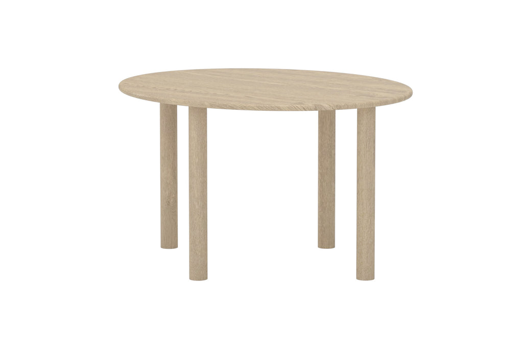 Hilo ovalt matbord 130x110 cm naturfärgad MDF med papperslaminat