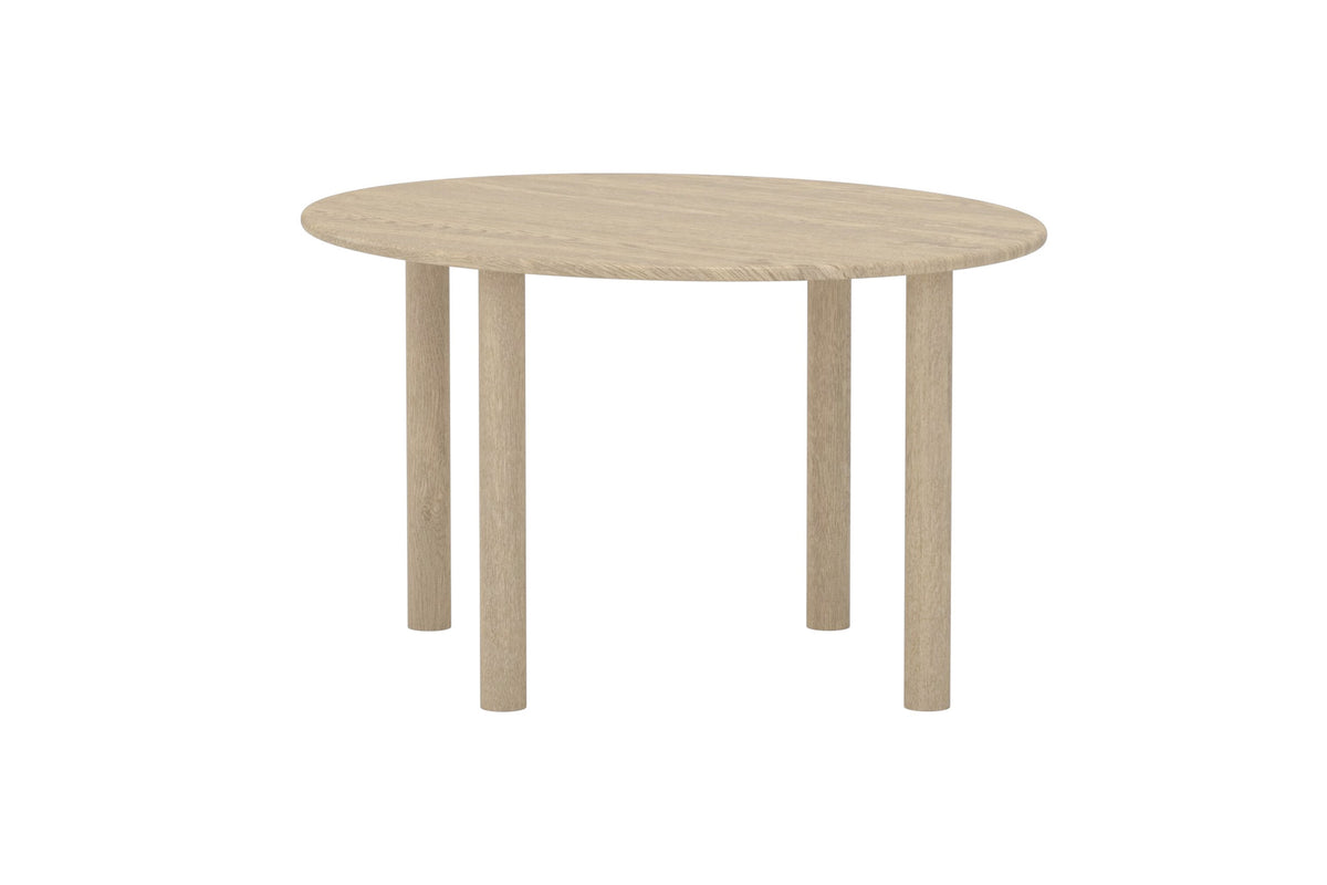 Hilo ovalt matbord 130x110 cm naturfärgad MDF med papperslaminat
