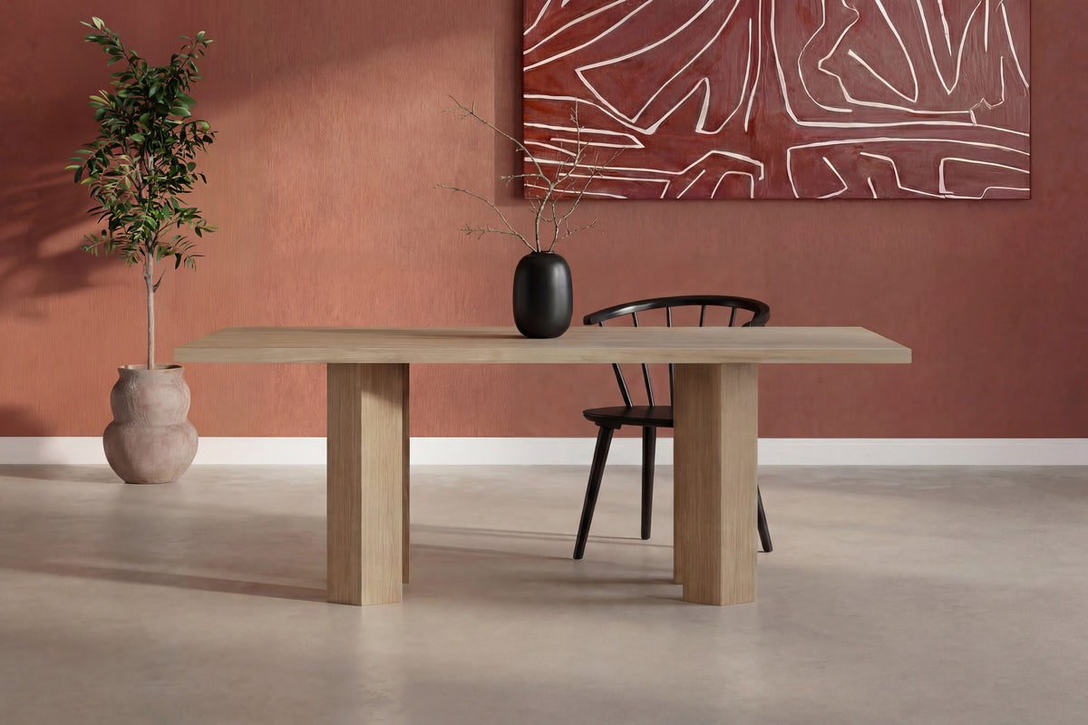 Lillehammer matbord naturfärgat MDF med 3D-papperslaminat