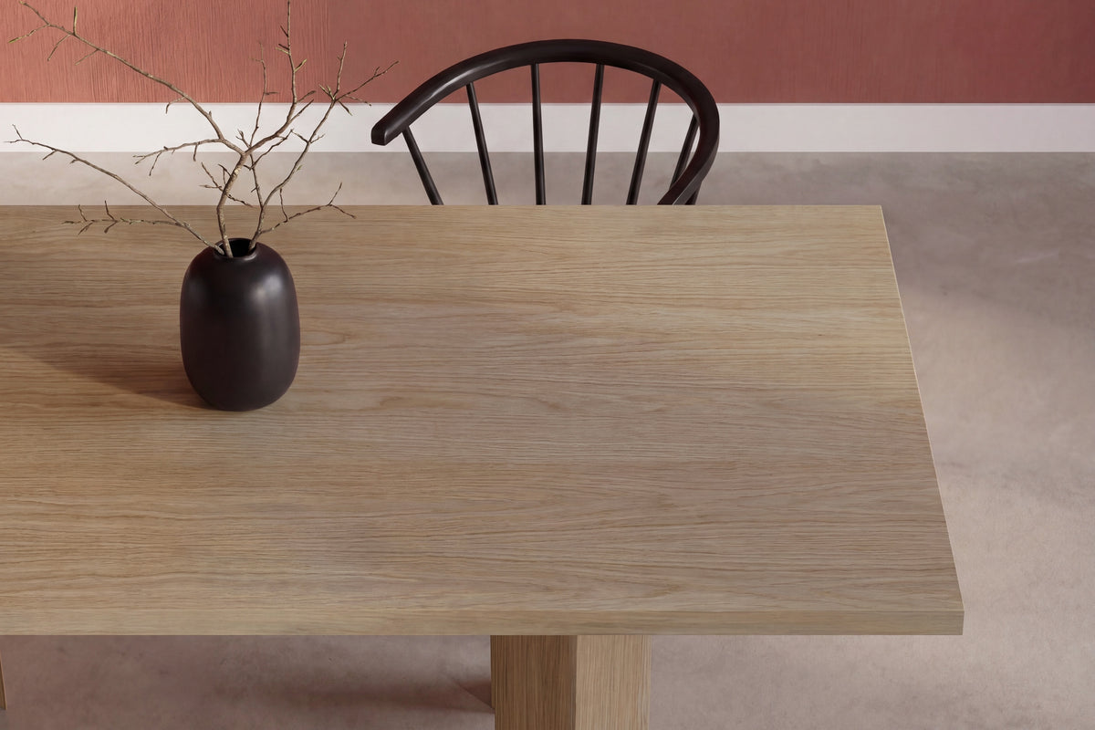 Lillehammer matbord naturfärgat MDF med 3D-papperslaminat