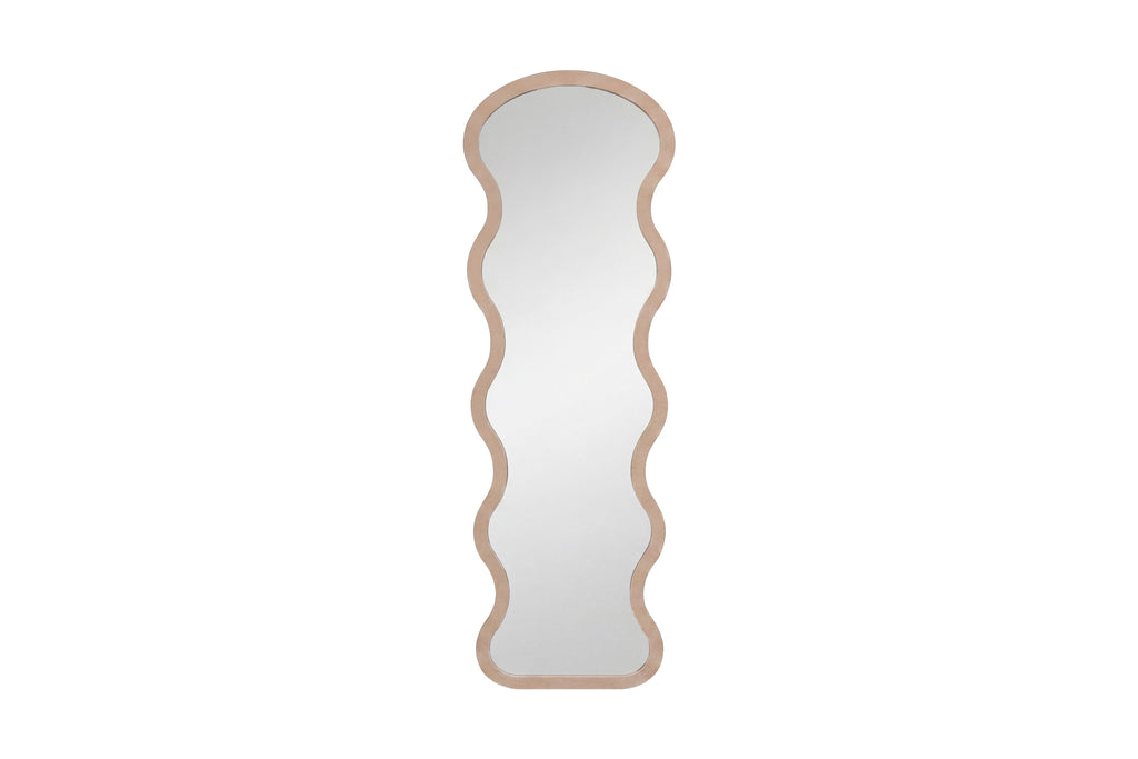 Loui spegel beige med klarglas