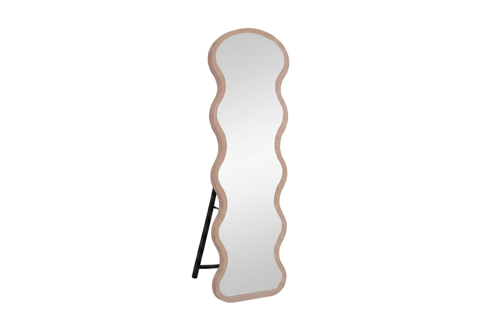 Loui spegel beige med klarglas