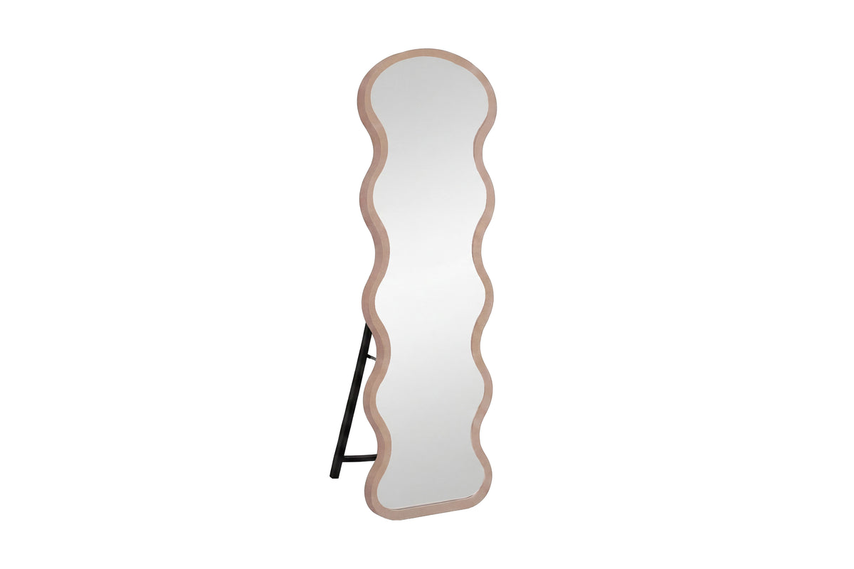 Loui spegel beige med klarglas