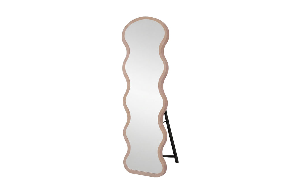 Loui spegel beige med klarglas