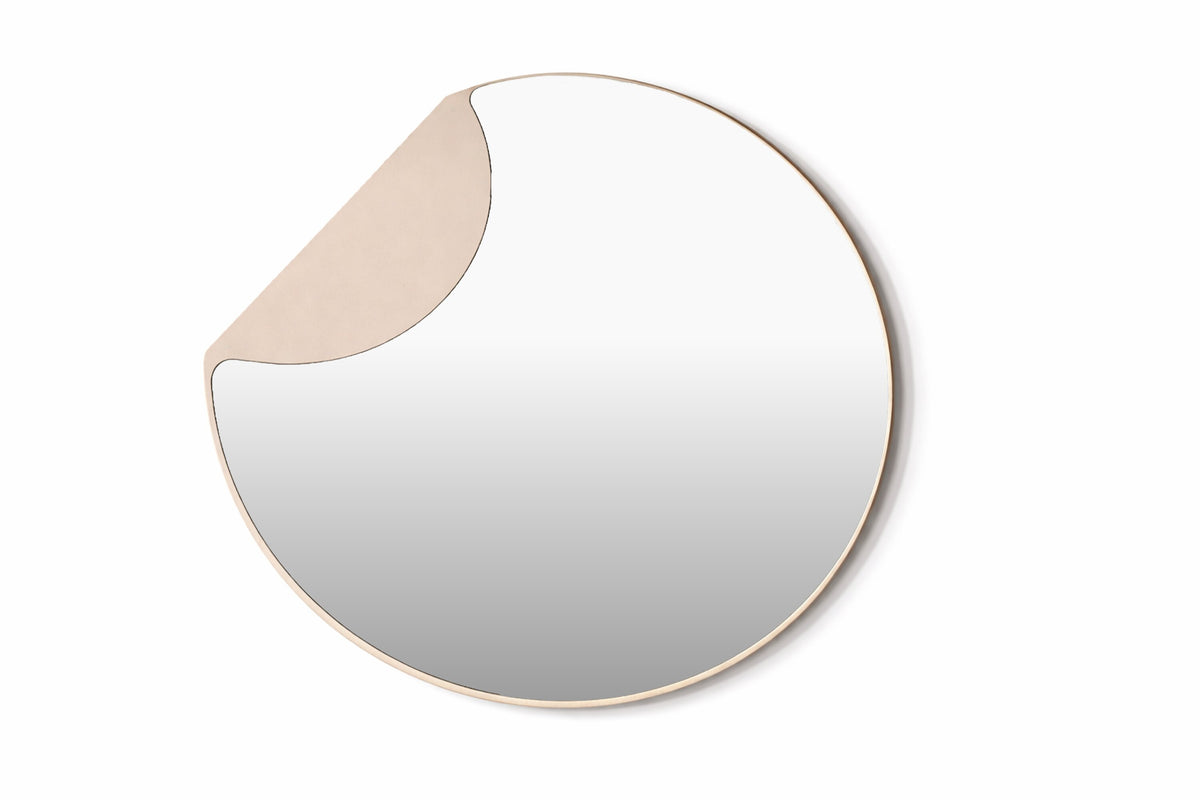 Mui spegel beige i klarglas